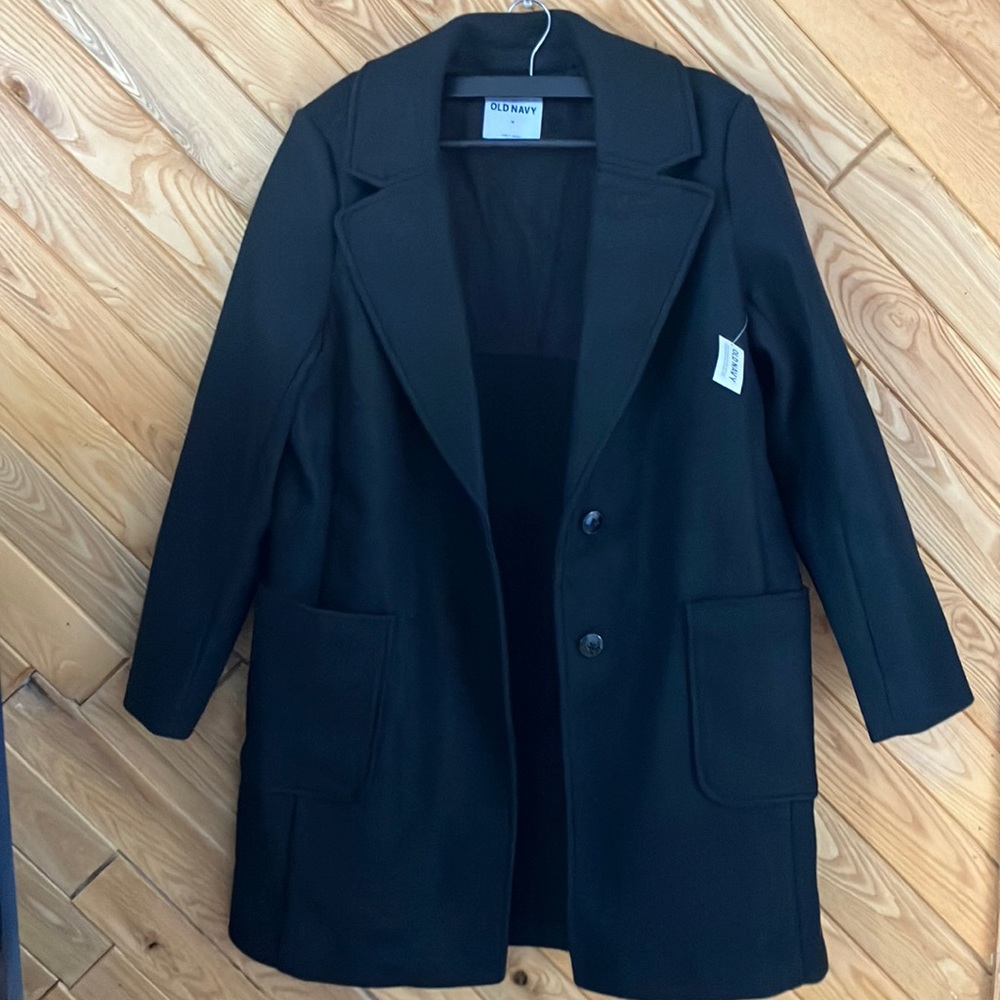 Old Navy Women’s Black Pea Coat. NWT.